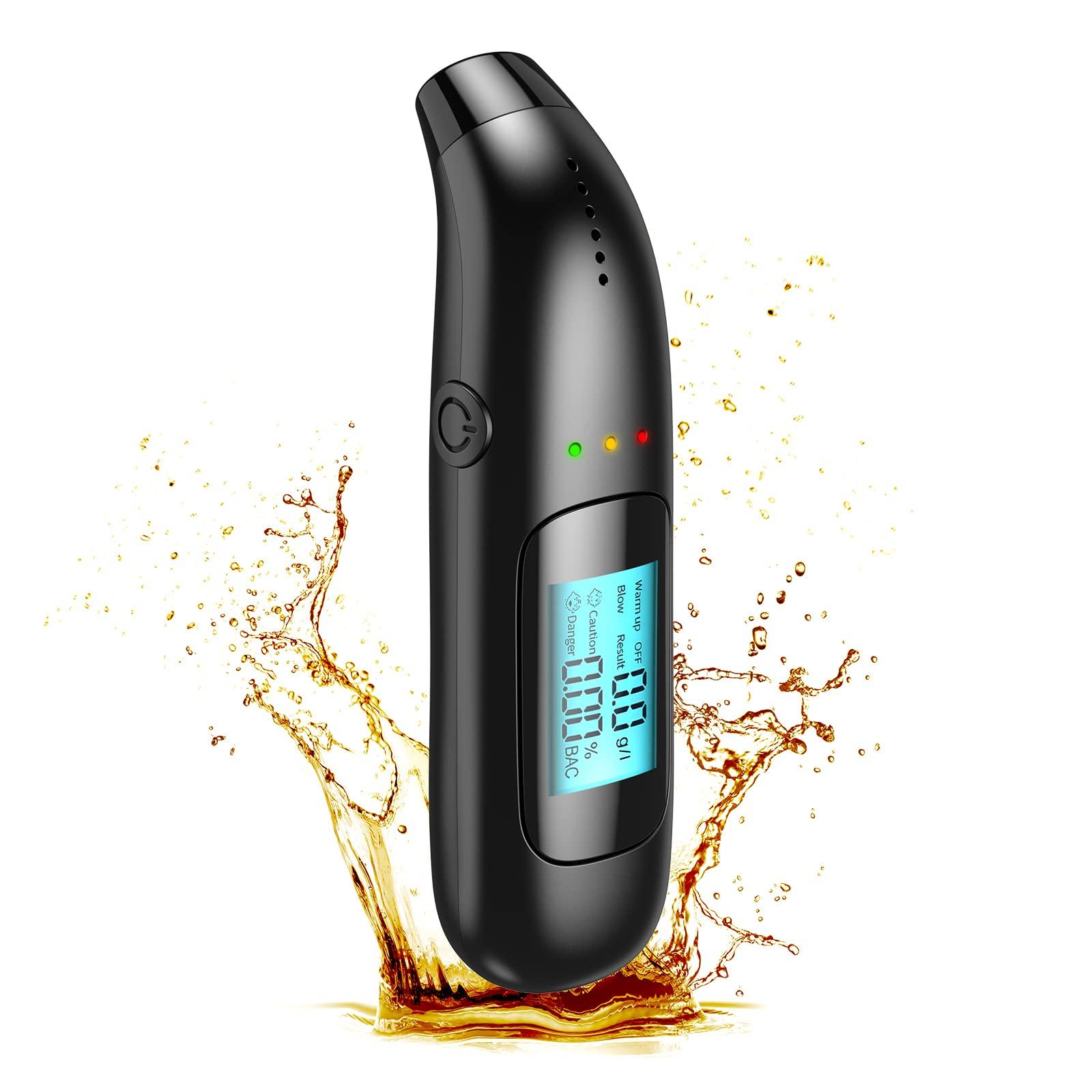 

Алкотестер с 5000 USB LED, похмельный, простой в использовании, высокоточный бесконтактный датчик японского производства, тесты, перезаряжаемый, профессионального класса, чёрный