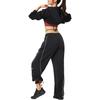 Li Ning Fitness Series Elastic Breathable Loose Knit Sports Pants Women Bottoms Black AKLU154-4