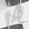 Teleadapt Typ USB-Laden Schnellladen MFi Kompatibel mit iPhone- und Android-Geräten Lightning/USB C/Micro 3-in-1-Kabel, 2,4A/480MBPS-Kabel,