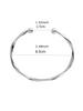 A French-Style Retro Twisted Möbius Silver Bracelet, Minimalist European and American Style Open Bracelet, Unique Design Versatile Commuter Accesso