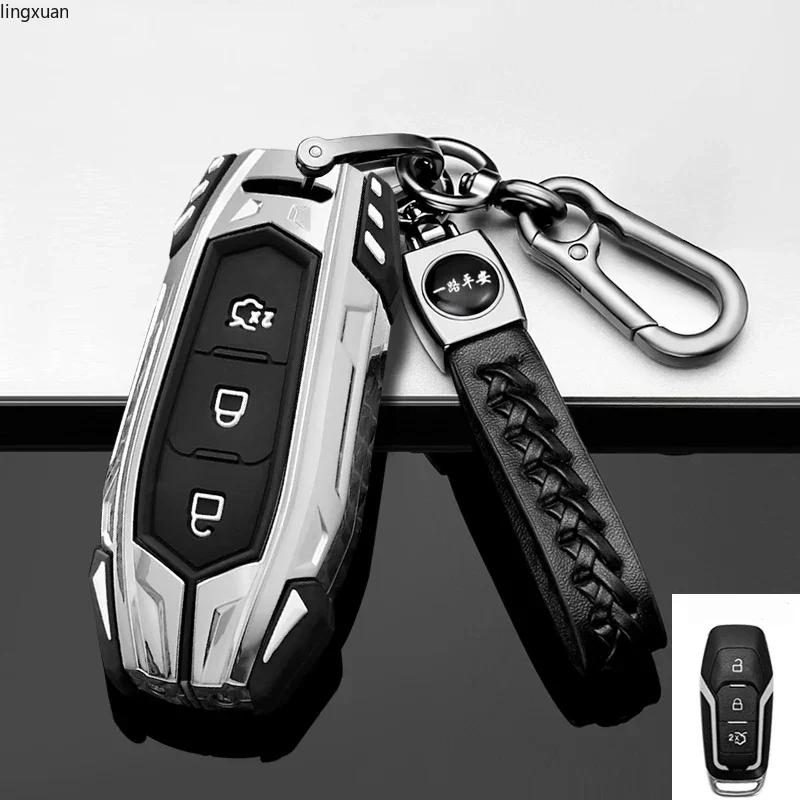 Interior Mouldings For Ford Focus 4 ST Mondeo 5 MK5 Mustang F-150 Explorer Edge Fiesta Kuga MK3 4 Leather Zinc Car Key Case Cove