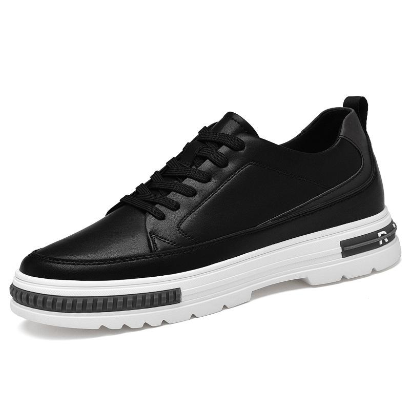 Nye Herre Høydeøkende Sko 8cm 10cm Luksusmerke Sneaker Ekte Skinn Herre Skjulte Hæler Mote Flats Fritidssko