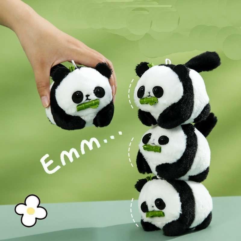 Cute Panda Plush Keychain Rope Toy Bag Pendant Gift For Kids And Adults