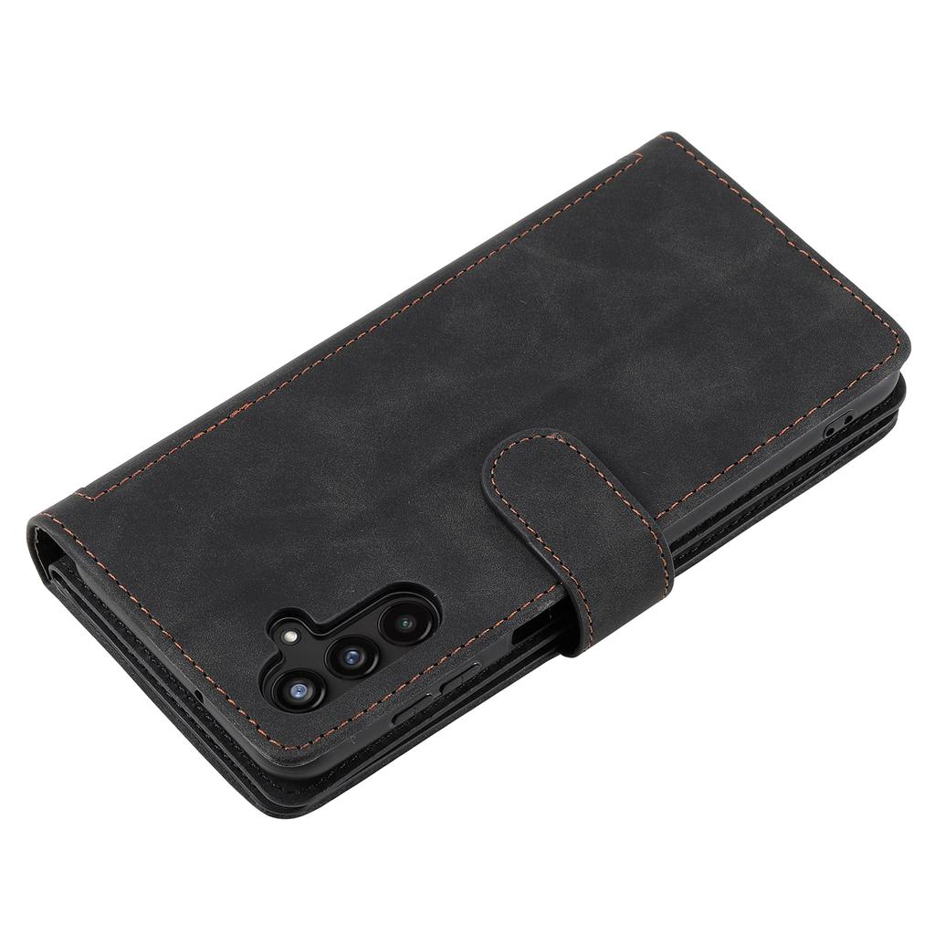 Shockproof PU Leather Phone Case for Samsung Galaxy A34 5G,Zipper Pocket Design Stand Anti-Scratch Protective Cover with 9 Card Slots