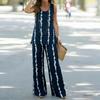 Loose Casual Suit, Women's Printed Sleeveless Top, Elastic Waist, High Waisted Pants, Two-piece Set