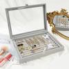 High Quality Velvet Jewelry Box Transparent Lid Family Suitable For Jewelry Storage Box Earrings Ring Necklace Packaging Box