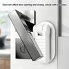Universal Child Safety Door Lever Lock Punch-Free Anti-Open Hidden Button Buckle Self-Adhesive ABS Anti-Pinch Door Handle Lock for Home Baby Security