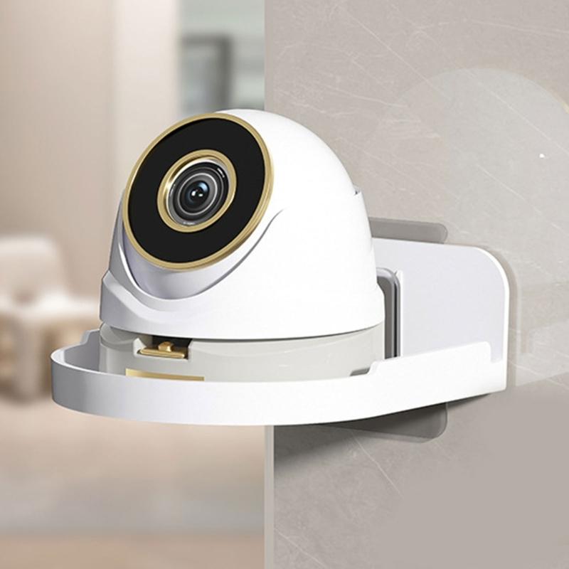 Adhesive Wall Mounted Security Camera Bracket No Drilling Surveillances Camera Holder Shelf for Baby Monitors,Speakers