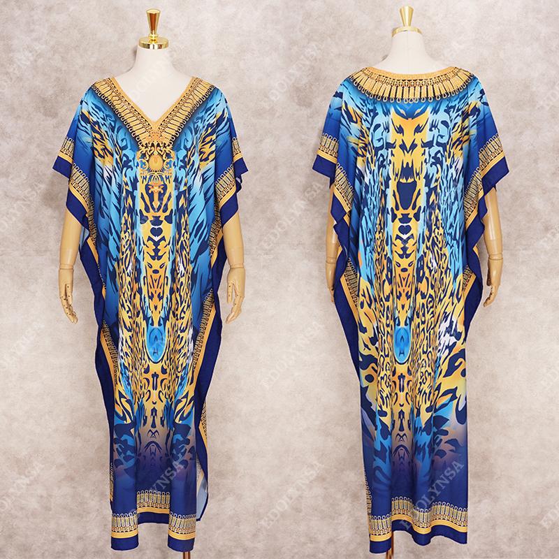 

Bohemian Printed Cover-ups Sexy Summer Beach Dress Women Beachwear Swimsuit Cover Up Bikini Sarongs EMA One Size