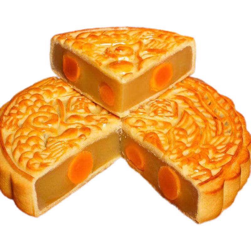 Snowy Yolk Lotus Seed Paste & Five Nuts BBQ Pork Mooncake - Extra Large, Egg Yolk, Old-Fashioned Style