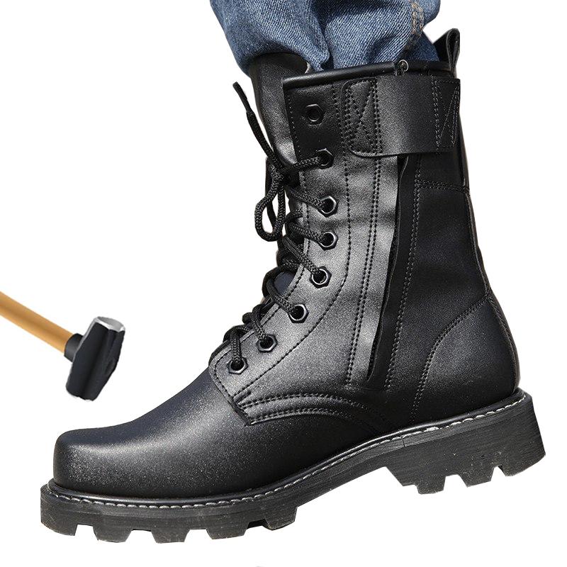 Scarpe da Lavoro di Sicurezza da Uomo con Punta in Acciaio Resistenti all'Acqua Stivali da Lavoro Calzature con Tomaia Morbida Scarpe Casual da Escursionismo per Tutte le Stagioni