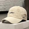 Unisex Asher Embroidery Hole Iron Ring Baseball Caps Spring and Autumn Outdoor Adjustable Casual Hats Hip Hop Hat Sunscreen Hat