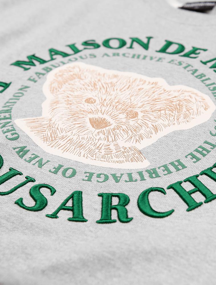 LA MAISON STUDIO [Fleece Line Selection] Women'S Crop Bearfriends Embossed Embroidery Sweatshirt Gray (Fcb3Ts355W)