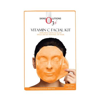 O3+ Vitamin C Facial Kit For Radiance And Even Tone Single Use 45 G Pack For Glow And Combination Skin Care Routine