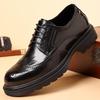 Men's Genuine Leather Brogue Shoes - Formal, Trendy High-end British Style with Thick Soles