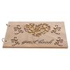 Wooden Wedding Guest Book Album Message Notebook for Wedding Engagement DecorationType 3