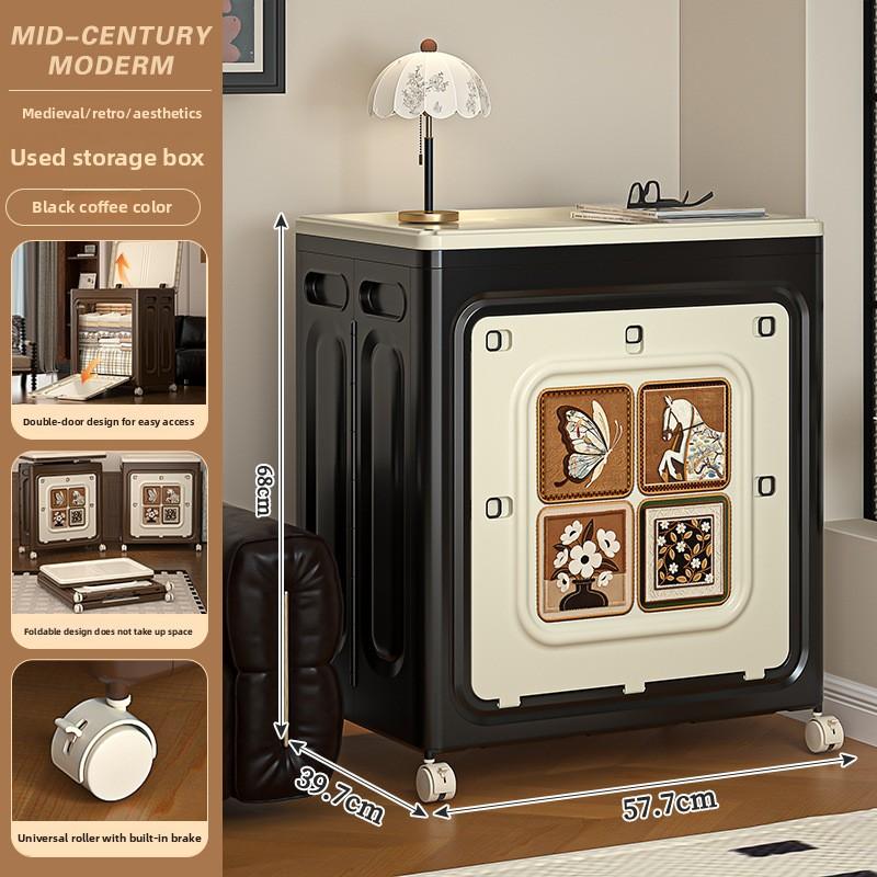 Medieval Clothes Storage Box Large Capacity Household Flip Foldable Quilt Sorting Box Toy Snack Locker