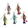 Cute Fish Resin Keychain Charm Colorful Enamel Fish Pendant with Star Beads for Bag Backpack Keyring Handmade Craft Gift