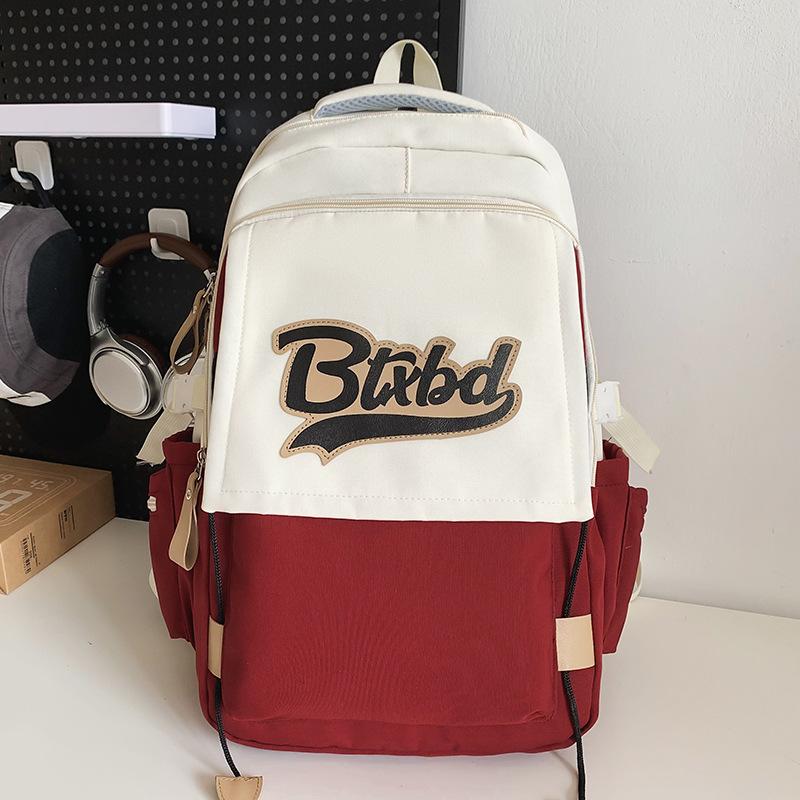 Children Elementary School Students Girls Junior High School Boys Burgundy Backpack High School Students Backpack