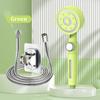 Candy Color Five-speed Booster Shower Head One-button Water Stop Filter Handheld Shower Set Home Bathroom