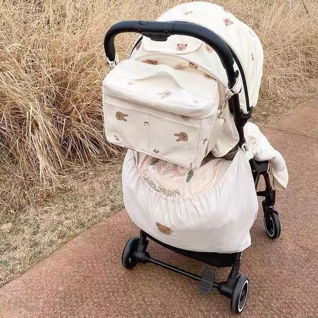 Geantă Multifuncțională Impermeabilă pentru Cărucior: Geantă Portabilă pentru Mămici & Depozitare Lapte Matern cu Pachet de Gheață