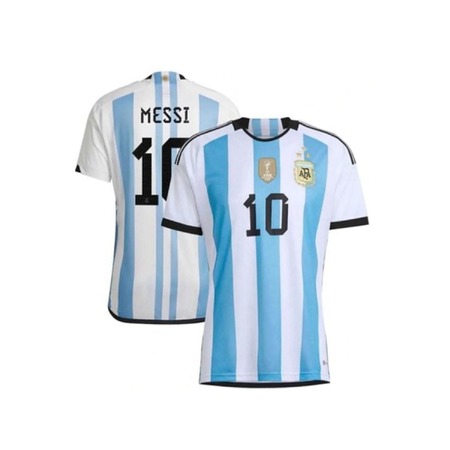 

Messi Adult World Cup Blue Argentina Blue White With Sticks Y377