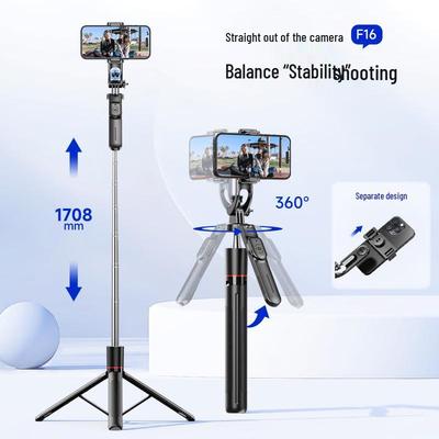 F16 Anti-Shake Selfie Stick & Tripod for Live Streaming and Photography with Telescopic Mobile Phone Holder