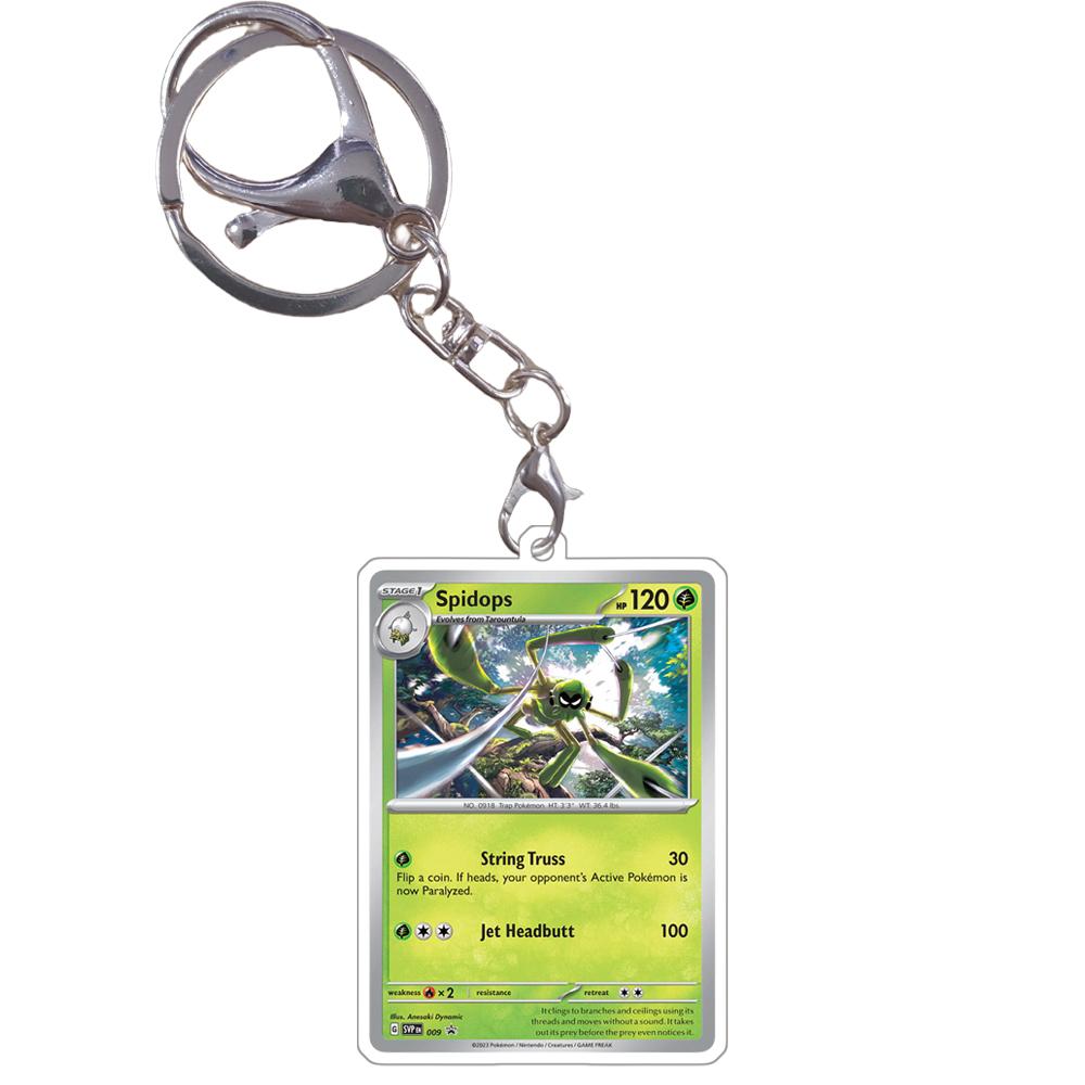 

Pokemon Keychain Cards Style Acrylic Small Cards Koraidon Miraidon Spidops Anime Game Characters Self Made Pendant Game Prop