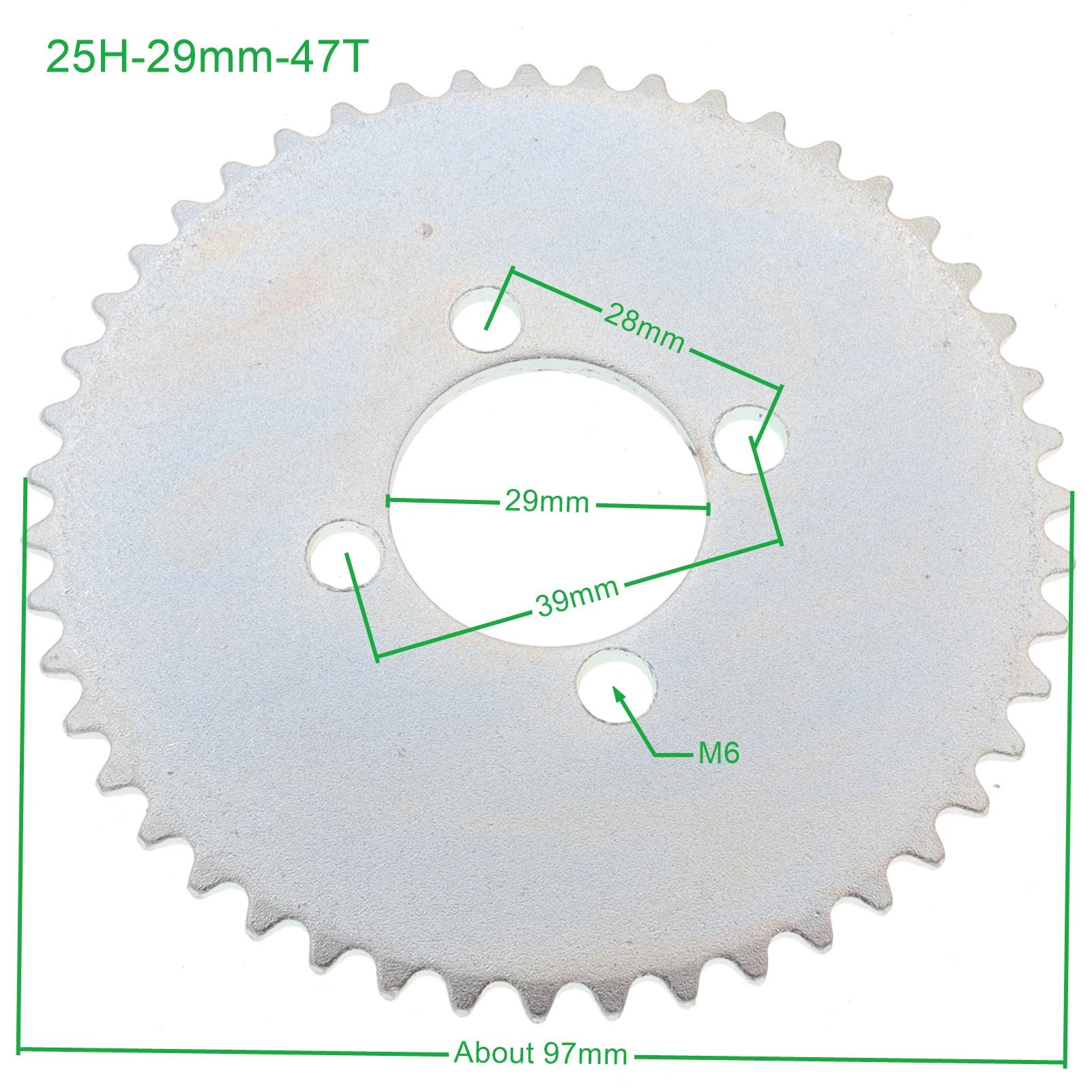 25H /T8F 26mm 68T 54T 29mm 54T 47T 78T 35mm 80T Tooth Rear Sprocket Mini Moto ATV Quad Dirt Pit Pocket Bike Cross 47cc 49cc 25H 29mm 47T