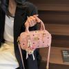 Women's mini small square bag fashionable and versatile retro printed handbag single shoulder crossbody small square bag