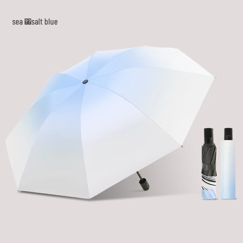 Retro Gradient UV Protection Semi-Automatic Folding Umbrella