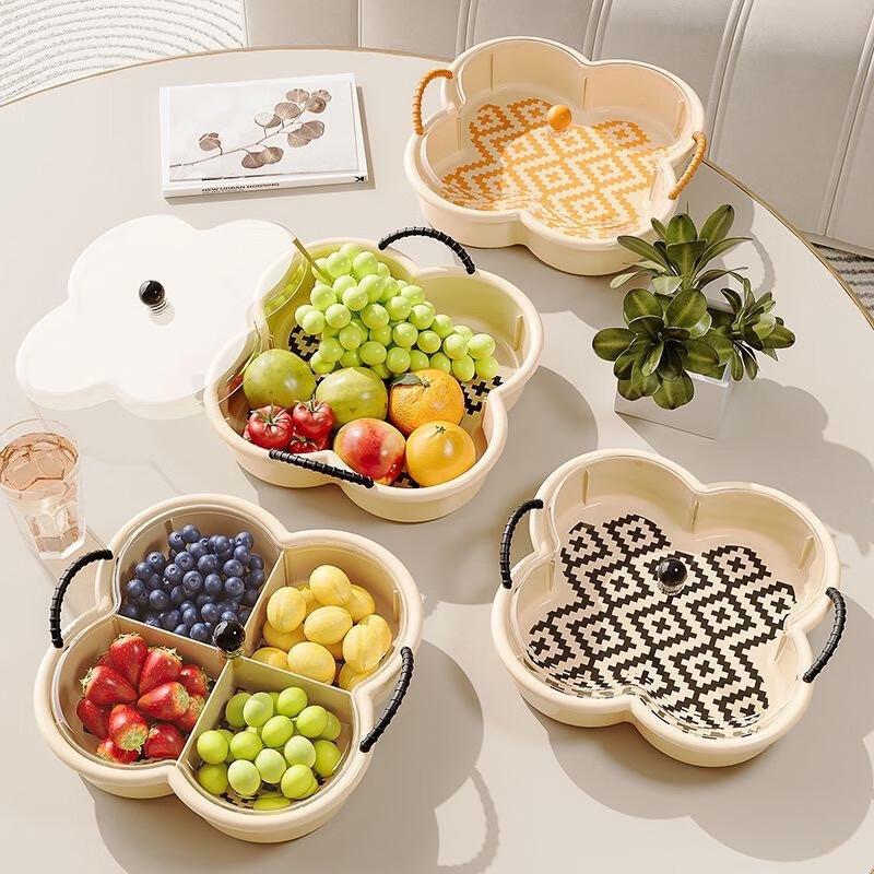 Divided Plastic Snack & Fruit Plate