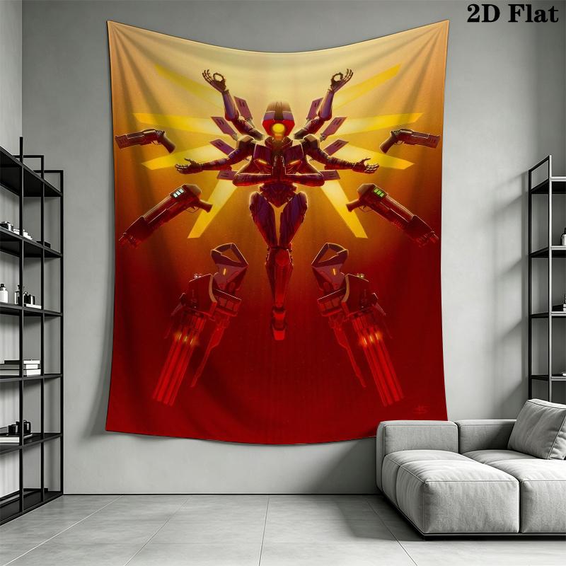 ULTRAKILL Wall Tapestry Aesthetic Wall Hanging Printed Fabric Blanket Decorative Tapestries for Bedroom Living Room Home Decor