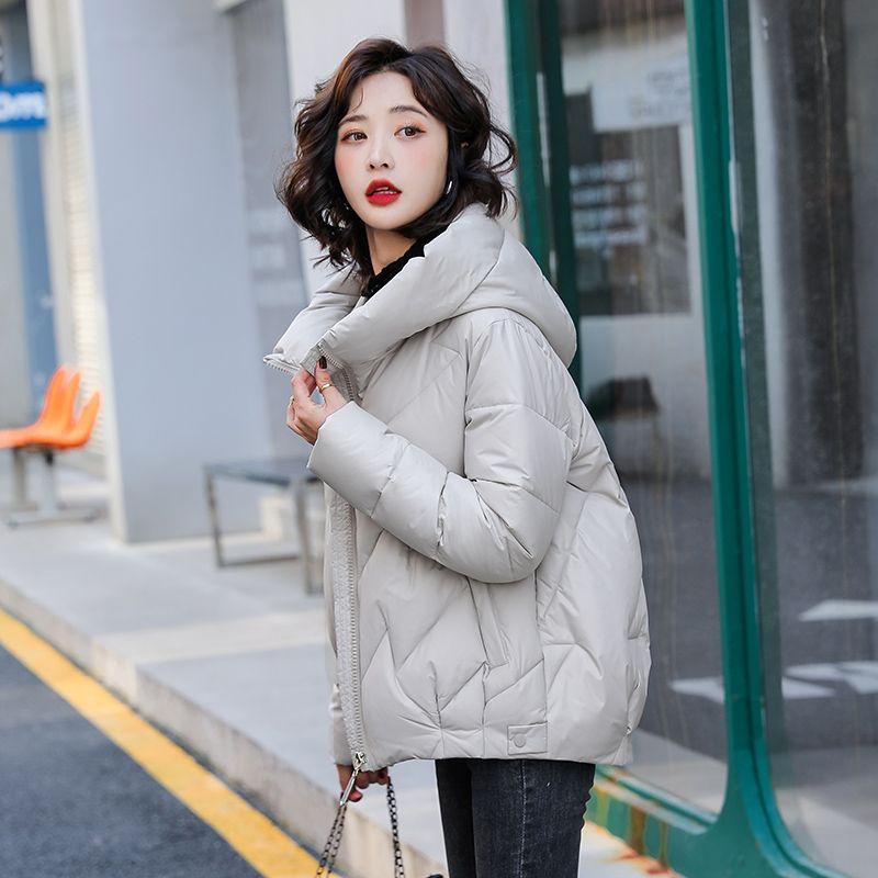 Women's Winter Jacket Winter Female Casual Loose Cotton Jacket Thick Warm Coats Women Pure Color Casual Short Padded Jacket