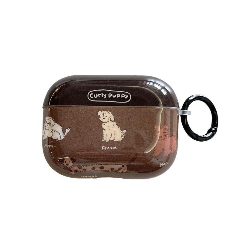Cartoon brown puppy for AirPods protective case 1 Japanese and Korean Apple wireless Bluetooth 1st generation Pro1 earphone cover