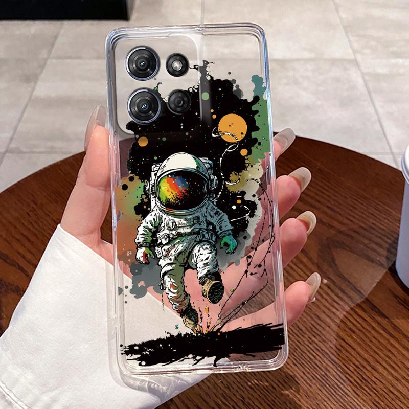 Jelly Casing For Motorola Moto G Power 2025/Moto G Play 2025 Clear Silicone Soft TPU Back Cover Cute Cat Rabbit Protective Case