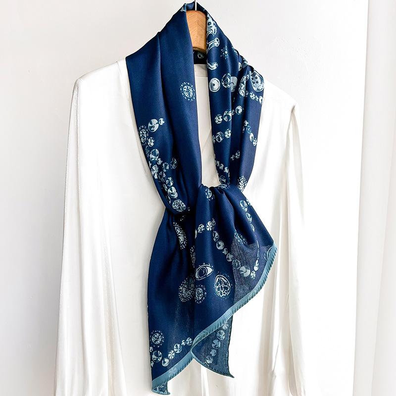 Korean New Versatile and Fashionable Small Strip Scarf Cotton Linen Hand Feel Scarf Headband Long Streamer Tied Bun Spring Summer Autumn