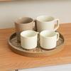 Vintage Round Wooden Serving Tray Large Capacity Decorative Fruit Storage Tray Space Saving Candle Holder Home Decor