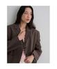 Cotton Tailored Jacket Brown