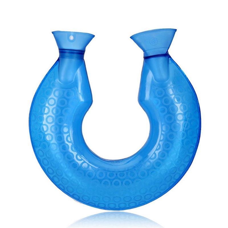 U-förmige Wärmflasche Transparent Gefüllt Mit Wasser Tasche Für Halswirbel Kompresse Hals Warme Wasser Flasche Wärmt Hals