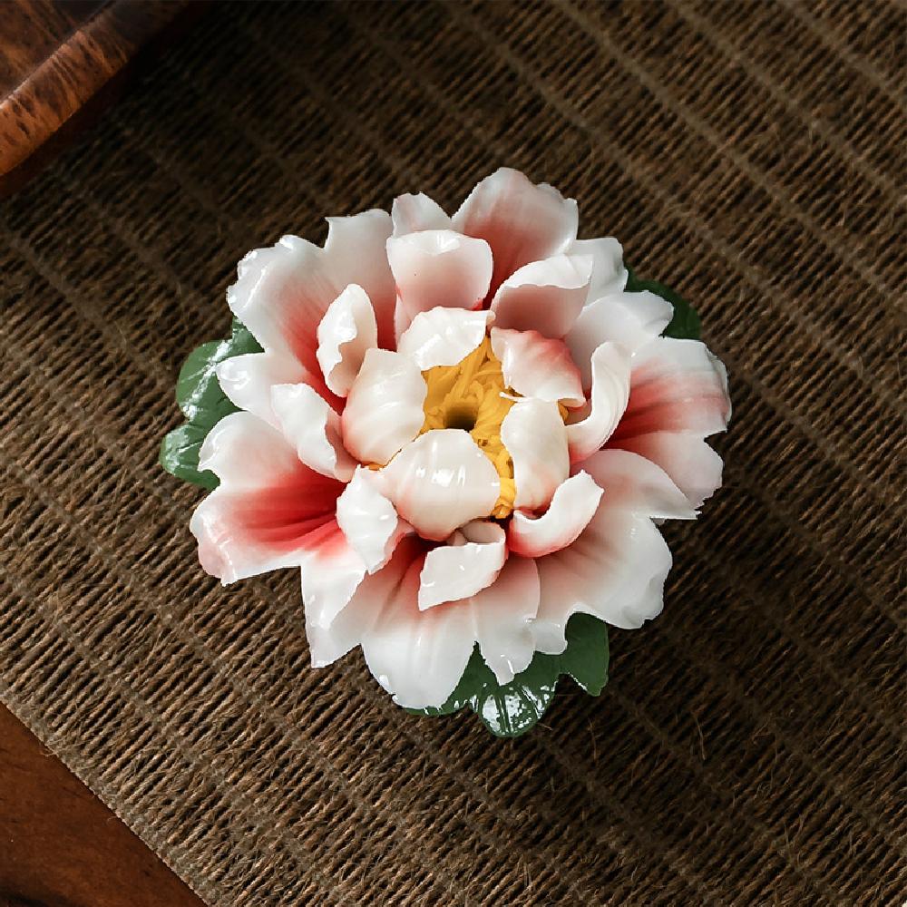 Peony Flower Incense Holder Incense Burner Decorative Incense Burner  Holder Incense Burner Cone Incense Holder Peony Supports