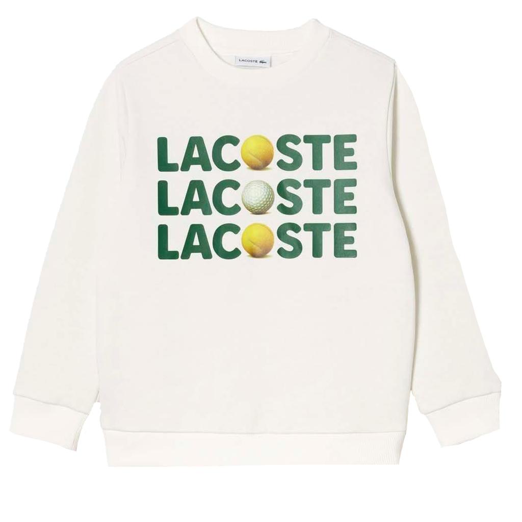 Lacoste Childrens/Kids Printed Fleece Crew Neck Sweatshirt