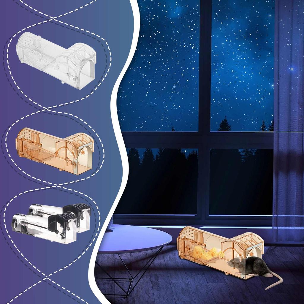 320*80*95mm Pedal-type Safe, Environmentally Friendly, Live Plastic Mousetrap (long Cage Model)