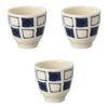 Setomonohonpo (Setomonohonpo) Set of 3 Ichinen Ichimatsu Teacups (Blue) [8 X 7.5cm] | Ceramic Teacups
