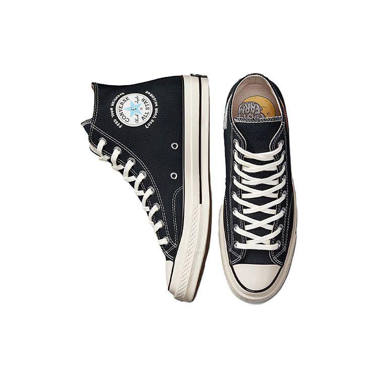 Sky High Farm Workwear x Converse Chuck 70 High Strawberry Moon Unisex-Sneaker Schwarz Multi Egret A03145C