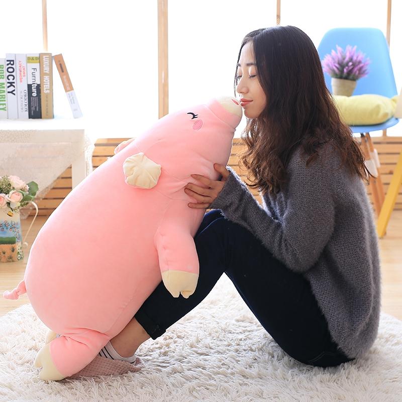 1PC Super Adorable Sleeping Pig Plush Toy Stuffed Gentle Animal Toy Doll Designed for Children Infant Cute And Charming Girls Toy Lovely Children's