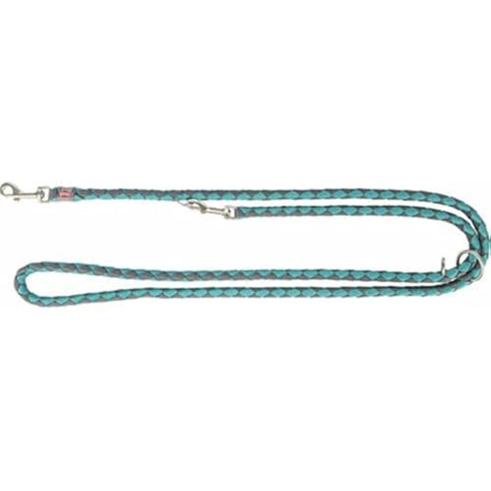 Laisse Pour Chien - TRIXIE - Cavo Réglable - Aqua/Graphite Gris - Nylon - Multi-positions