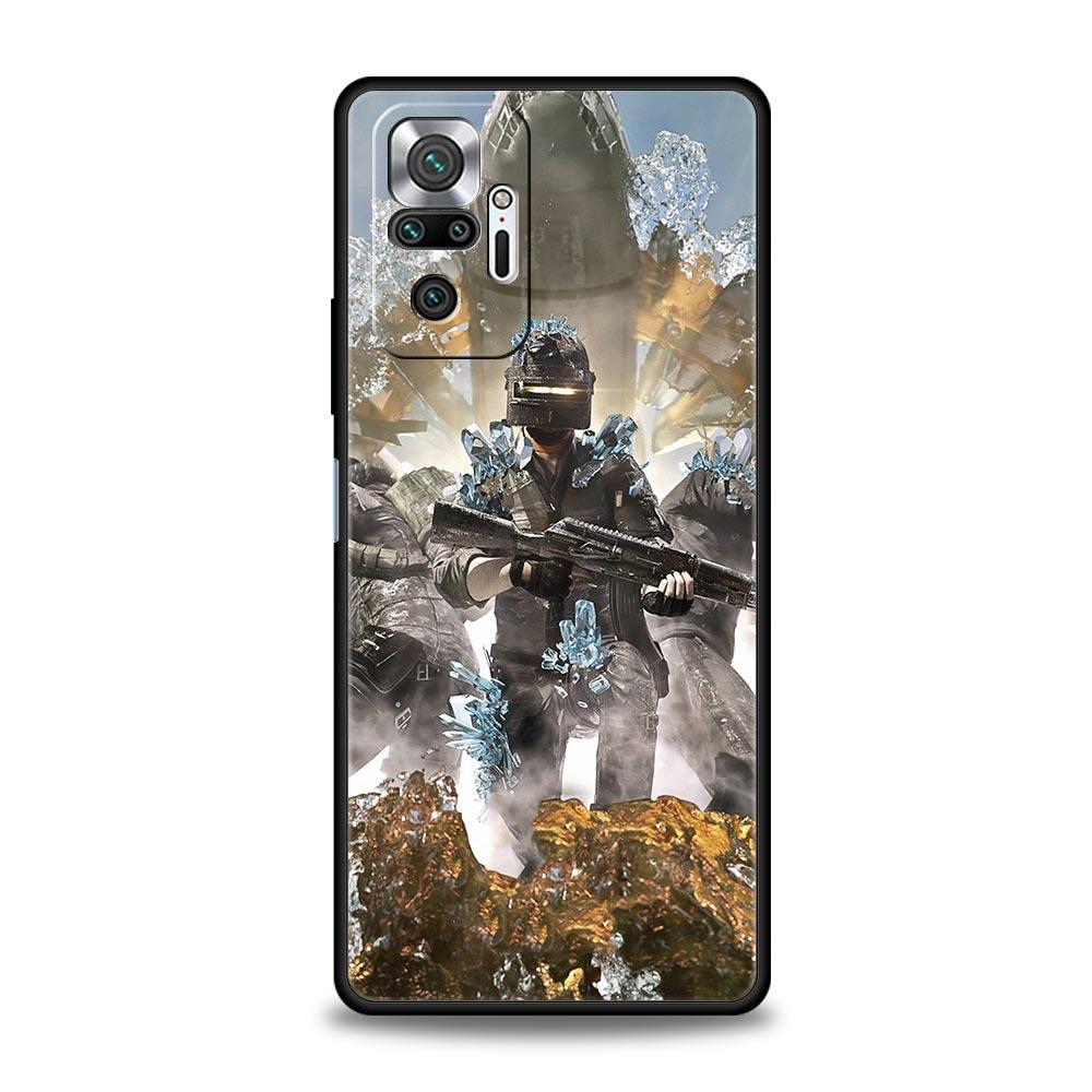 PUBG Game Phone Case For Xiaomi Redmi Note 14 13 5G 10 11 12 Pro Plus 4G 14C 13C 12C 10C Black Cover