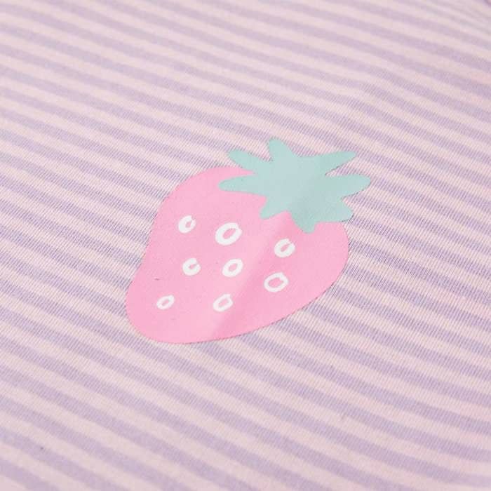 Children's T-shirt with Lilac Ruffle Sleeves 92/104/116/128/140