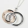 TIFFANY&Co. 1837 Interlocking Circle Necklace Silver925/Rubedo Metal 5.11g Women Used